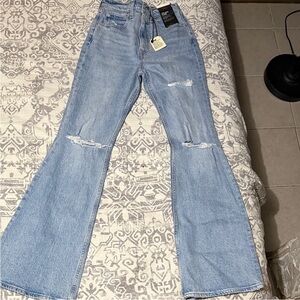 Levis Light Blue Flared Women Jeans